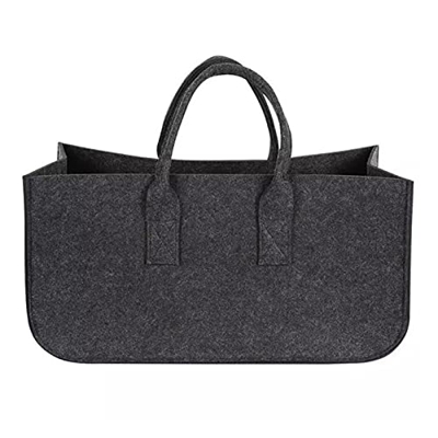 MAIES Log Carrier Bag 1pcs Fireplace Wood Felt Storage Bag Basket Felt Bag Fire Wood Pocket Firewood Basket Newspaper Magazine Stalls Basket Firewood 