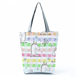 LIPUDADA 1 Pc Carino Unicorno Stampato Tote Bags Pieghevole Commuting Totes-hl0989 Unicorn Bag en oferta