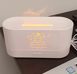 SLS SHOP Diffusore di olio ad aria a fiamma,umidificatore a nebbia fredda Ultra-silenzioso diffusore di aromi con protezione automatica per casa e uff en oferta
