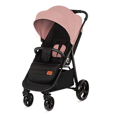 Kinderkraft GRANDE PLUS Passeggino Leggero dalla nascita fino 22 kg, Pieghevole con una mano, Posizione sdraiata, L'ammortizzazione su tutte le ruote,
