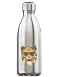 Generic Cool Sunglasses Tiger Thug Life Bottiglia d'Acqua Termica isolata sottovuoto Argento características
