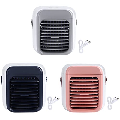 HEEPDD Low-Noise USB Night Light Summer Air Condition Fan, Air Cooler for Bedroom Dormitory[Blue, Insect] CPU FansFans & Cooling