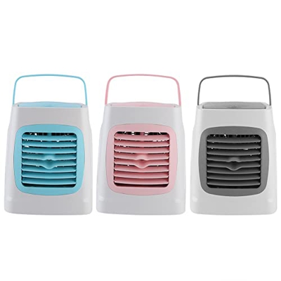 HEEPDD LED Light Desktop Portable Air Cooler, 3 Gear Speeds, Air Cooler Fan for Home Office[Sky Blue, Insect] Air ConditionersHeating, Ventilation & A