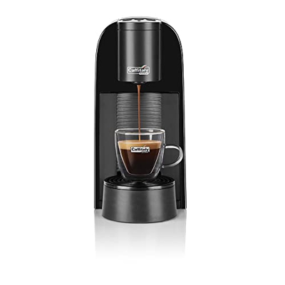 Caffitaly System - VOLTA S35 Macchina da Caffè Espresso per Capsule Originali R-Smart - Compatta, Veloce e Silenziosa, Poggia Tazze Regolabile, Nera
