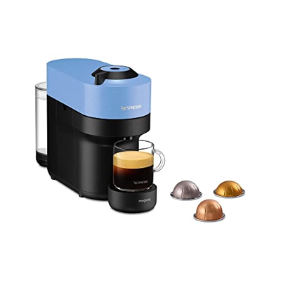 De'Longhi Nespresso Vertuo Pop ENV90.A, macchina per capsule di caffè, prepara 4 misure, tecnologia Centrifusion, pacchetto di benvenuto incluso, 1260