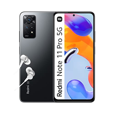 Xiaomi Redmi Note 11 Pro 5G - Smartphone 6+128GB, 6.67” 120Hz FHD+ AMOLED DotDisplay, Snapdragon 695, 108MP AI Fotocamera tripla, 5000mAh, Gray (IT + 