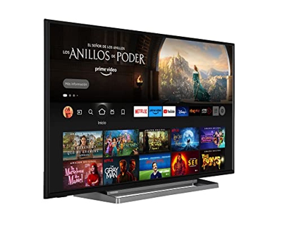 Toshiba UF3D 43'' Smart Fire TV 109.2 cm (4K Ultra HD, HDR10, Prime Video, Netflix, Controllo vocale Alexa, DVB-T2, HDMI 2.1, Bluetooth, Airplay)
