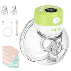 Tryfun Tiralatte indossabile, Pompa elettrica per l'allattamento al seno con 2 modalità e 9 livelli, Pompaggio forte, Display LCD, Dolore, a basso rum precio