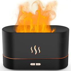 Diffusore di Oli Essenziali con Effetto Fiamma Umidificatore Ambiente ad Ultrasuoni Diffusore Ambiente con Auto Spegnimento Senza Acqua & 2 Modalità L precio