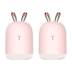 VOSAREA Lampada Umidificatore per Nebbia da 2 Pezzi a Led per La Casa con Cervo Rosa Notte Mini Ml Auto Coniglio Nebulizzatore Usb precio