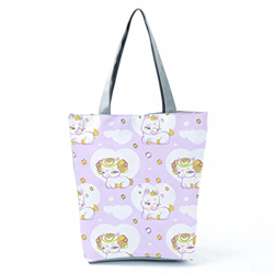 LIPUDADA 1 Pc Carino Unicorno Stampato Tote Bags Pieghevole Commuting Totes-hl0371 Unicorn Bag en oferta
