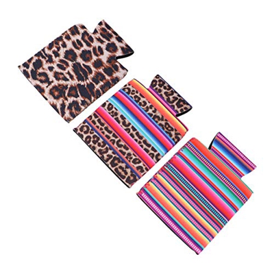 BESTonZON 3Pcs Leopardo Barbecue Coolies Nascondere Portatile Vacanza Bevande Avvolge Ml Campeggio Pesca Birra può Coprire Maniche Bottiglia più Fresc