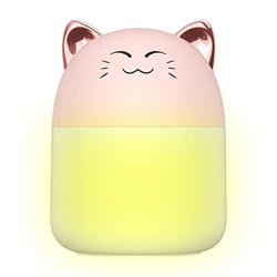 Firulab Umidificatori Portatili,Umidificatore per vaporizzatore a Nebbia Fredda Animale Carino con Luce Notturna - Umidificatori da Tavolo Personali U en oferta