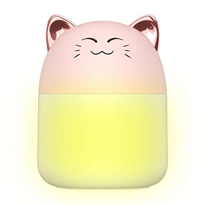 Firulab Umidificatori Portatili,Umidificatore per vaporizzatore a Nebbia Fredda Animale Carino con Luce Notturna - Umidificatori da Tavolo Personali U