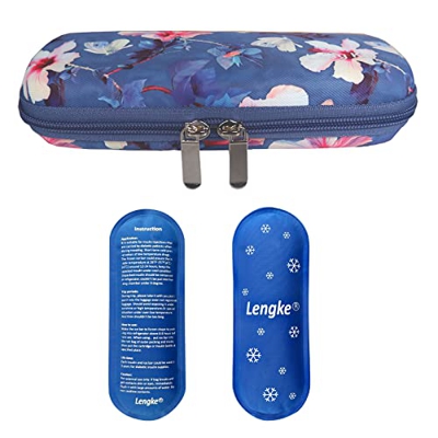 EVA Insulina Custodia di raffreddamento da viaggio Leggero Durevole Pacchetti da viaggio compatti con 2 impacchi di ghiaccio per forniture di insulina
