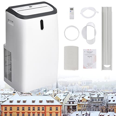 Condizionatore D'aria Mobile (incluso Kit Finestra, Silenzioso, 3 in 1, Aria Condizionata, Raffreddamento, Deumidificazione E Ventilazione, Filtro Ant