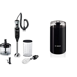 Bosch ErgoMixx Hand Blender Frullatore a Immersione Portatile, 750 W, 12 Velocità & TSM6A013B Macina caffè-Bosch, 180 W, 0.08 kg, Plastica características