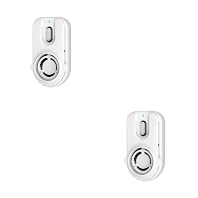 ICDKOYK 2 Set di Ventilatore portatile Ventilatori di raffreddamento ad indossabili con clip Picnic all'aperto Bianco