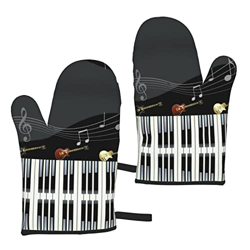 Modello di pianoforte della chitarra che cuoce il guanto del forno di due pezzi per isolamento e anti-scottatura precio