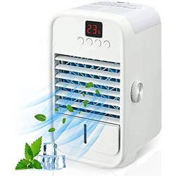 JMOMC Condizionatore d'Aria Portatile Condizionatore d'Aria Portatile Condizionatore d'Aria Ricaricabile USB con Display della Temperatura e Luce a LE características