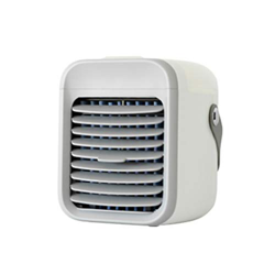 Portable Air Conditioner Fan with LED Light 300 Ml Water Tanks 3 Speeds Super Quiet USB Air Cooler for Home Office (Color : Black) (White) características