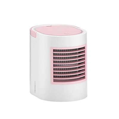 Personal Air Conditioner Fan 380 Ml Water Tanks LED Light 3 Speeds Super Quiet Air Cooler USB Air Conditioner Cooling Fan for Home Office (Color : Whi
