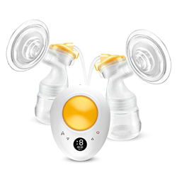 Benkeg DSP-8001D Tiralatte elettrico doppio per allattamento Tiralatte a mani libere con luce notturna 3 modalità e 9 livelli di aspirazione Display a características