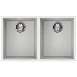 Doppia Vasca Sottotop VZUM3434B Dimensioni 34.3 x 39.5 cm Colore Bianco Serie Quadra precio