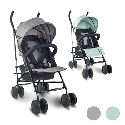 Mobiclinic, Passeggino Leggero, Elefant, Marchio europeo, Pieghevole, Schienale reclinabile,15 kg, Doppio sistema di sicurezza, Ruote rimovibili, Cint