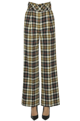 Checked print trousers características