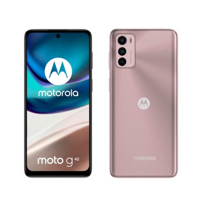Motorola moto g42 (Tripla fotocamera 50 MP, display OLED FHD+, batteria 5000 mAh, 4/128GB espandibile, Dual SIM, Android 12, Cover inclusa), Metallic 