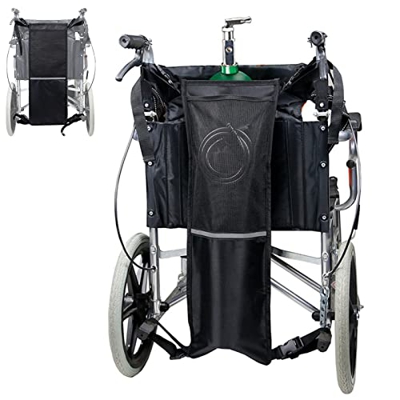 ROOMRA Serbatoio di Ossigeno Carrier Bag Adatto sedie a rotelle, bombola di Ossigeno Borsa con Striscia Riflettente, Durevole Serbatoio di Ossigeno Za