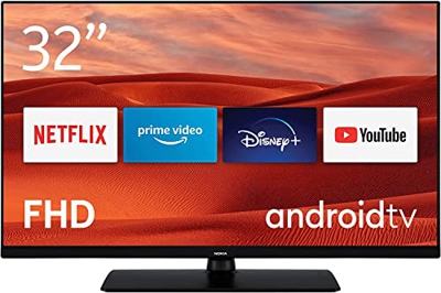 Nokia Smart TV - 32 pollici Full HD Televisore (80 cm) LED Android TV (WiFi, Dolby Audio, HDR10, Assistente vocale, triplo tuner, DVB-C/S2/T2)