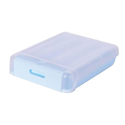 SM SunniMix Scatola porta con coperchio trasparente facile da recuperare portatile per campeggio in frigorifero, Blu precio