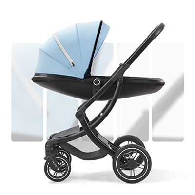 Lusso Carrozzina Passeggino Per Bambini Con Sedile A Guscio D'uovo Trasformabile Passeggino Leggero Con Passeggino 2 In 1, Culla Mobile, Adatto A Bamb