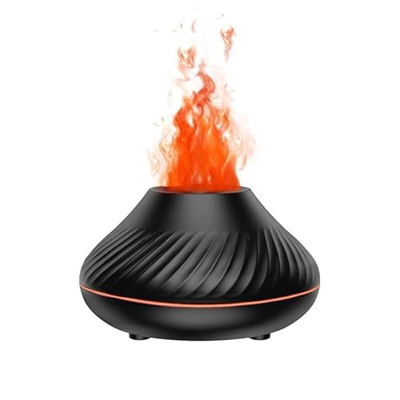 LXOSFF Mini umidificatore 7 Colori Diffusore di Olio Essenziale di Aroma d'Aria a Fiamma, USB Personal Desktop Umidificatore a Nebbia Fredda Super Sil