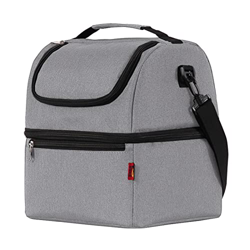 Benkeg Borsa Termica per Il Pranzo,Borsa da Pranzo isolata a Due Piani Borsa da Pranzo a Tenuta stagna Borsa Termica Borsa a Tracolla per Uomo Donna C en oferta
