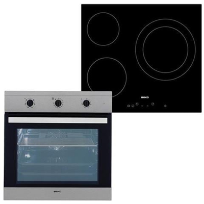 Forno Elettrico da Incasso BIE22101X Capacità 71 L Multifunzione Ventilato Colore Acciaio Inox + Piano Cottura HIC 63401 T Elettrico 3 Zone Cottura da 58 cm Colore Nero