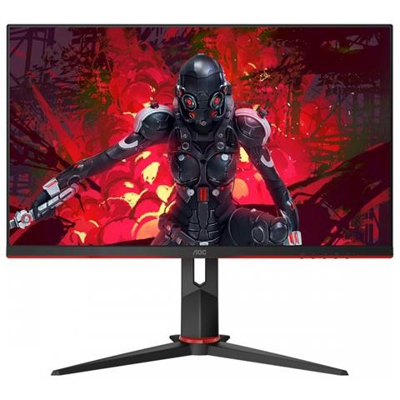 Monitor Gaming 23.8'' 24G2U5 / BK IPS 75 Hz, Frameless, FHD, 1 msec. (MPRT), 2 x HDMI, 1 DP, 4 x USB, Speaker, Regolabile in Altezza, Freesync, Nero / Rosso