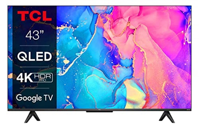 Smart TV 43 Pollici 4K Ultra HD Display QLED Android TV Google TV - 43C631 Serie C631