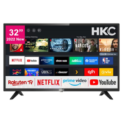 HKC HV32H1 Smart TV 32 pollici (80 cm) TV con Netflix, Prime Video, Rakuten TV, DAZN, Disney+, Youtube, Wifi, Triple-Tuner DVB-T2 / S2 / C, Dolby Audi características