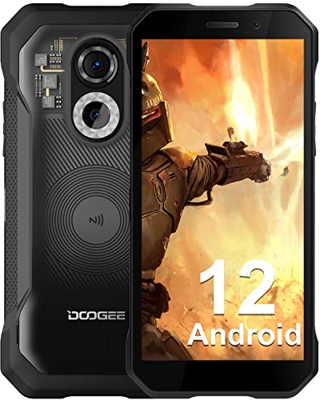 Android 12 DOOGEE S61 Pro Rugged Smartphone, 6 GB + 128 GB, 6.0" HD+, 48MP AI Fotocamera Principale 20MP Night Vision Camera, 5180 mAh, Telofono Cellu