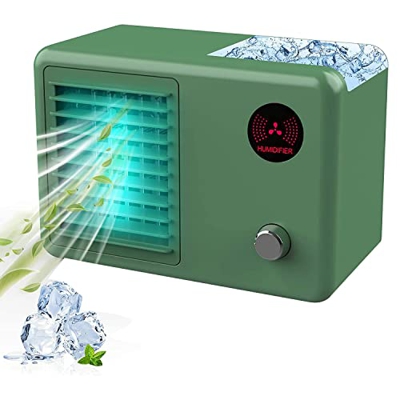 XIYANG Ventilatore Personale Dispositivo Raffreddamento Aria, Condizionatore d'Aria Portatile Cordless 2000MAh con 3 modalità velocità, Mini Dispositi