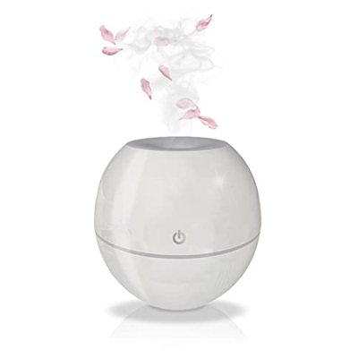 Lidea di SB, Diffusore di Oli Essenziali Piccolo Bianco, Profumatore per Ambienti, Umidificatore Ambiente ad Ultrasuoni, Diffusore Ambiente con 7 Colo