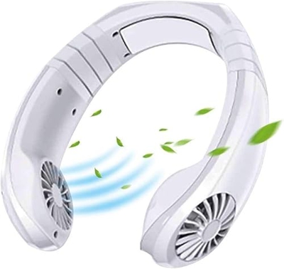 Relier aria della ventola del collo sospeso USB Micro portatile 2 in 1 radiatore d'aria mini condizionatore elettrico aria sciarpa di raffreddamento f