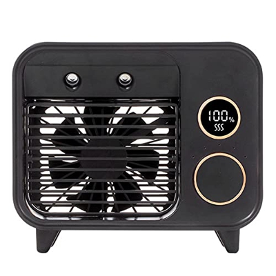 ENERRGECKO Mini Condizionatore d'Aria Condizionatore d'Aria Portatile con Luce Notturna Ventilatore di Raffreddamento con Spray per Ventola di Raffred