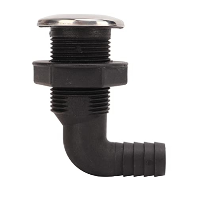 Uscita a Gomito Marino, Parti di Ricambio a Prova di corrosione Uscita connettore a Gomito Nero 3/4in Nylon Resistente all'Usura per Camper