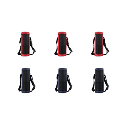ICDKOYK 6 X (Multi) Borsa termica per bottiglia d'acqua Borsa termica in tessuto Oxford Borse termiche isolate Rosso