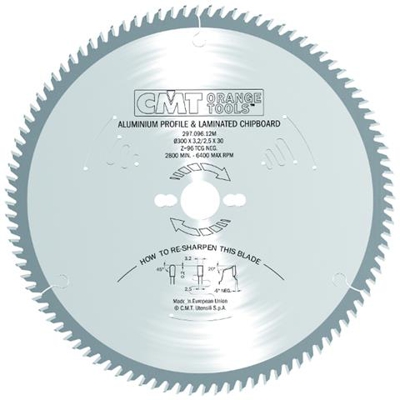 Lama X Non Ferrosi-plastica Hw 300x3.2/2.5x32 Z96 Tcg -6°neg 297.096.12p