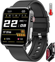 Ou Gecai Smartwatch Temperatura corporea IP68 Braccialetto connesso Impermeabile Cardio Smartwatch Donna Uomo Smart Sport Watch Running Sonno Fitness  características